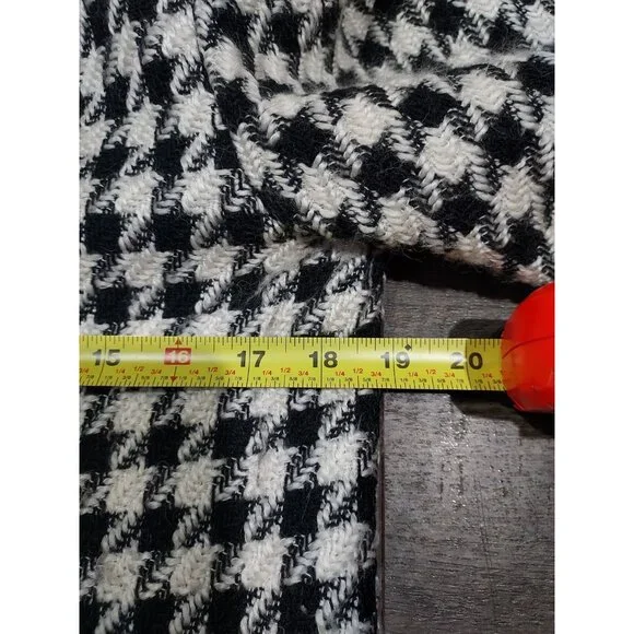 Blazer Houndstooth Retro Plymouth Size 6 Ornate Gold Buttons Professional Wear - Picture 4 of 14